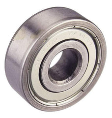 Value Collection - 7/16" Bore Diam, 1-3/8" OD, Double Shield Unground Retainer Type Radial Ball Bearing - 7/16" Wide, 1 Row, Round Bore, 915 Lb Dynamic Capacity - USA Tool & Supply