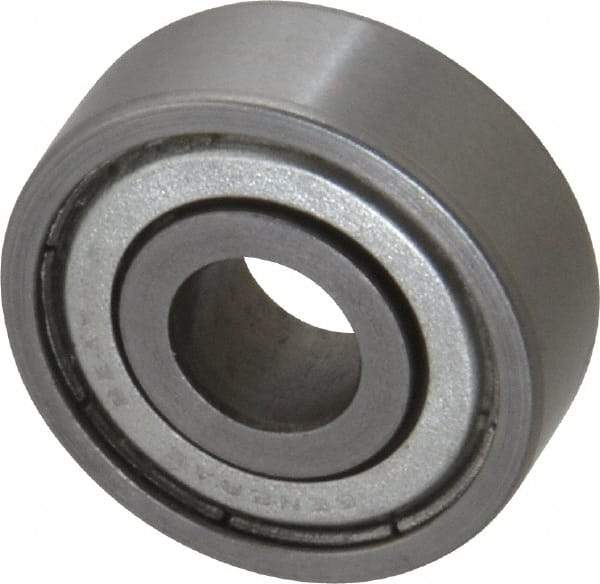 Value Collection - 3/8" Bore Diam, 1-1/8" OD, Double Shield Unground Retainer Type Radial Ball Bearing - 3/8" Wide, 1 Row, Round Bore, 691 Lb Dynamic Capacity - USA Tool & Supply