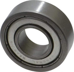 Value Collection - 1/2" Bore Diam, 1-1/8" OD, Double Shield Unground Retainer Type Radial Ball Bearing - 3/8" Wide, 1 Row, Round Bore, 691 Lb Dynamic Capacity - USA Tool & Supply