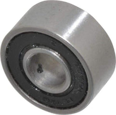 Value Collection - 1/4" Bore Diam, 11/16" OD, Double Seal Unground Retainer Type Radial Ball Bearing - 5/16" Wide, 1 Row, Round Bore, 300 Lb Dynamic Capacity - USA Tool & Supply