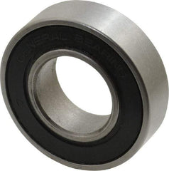 Value Collection - 1" Bore Diam, 2" OD, Double Seal Unground Retainer Type Radial Ball Bearing - 9/16" Wide, 1 Row, Round Bore, 1,749 Lb Dynamic Capacity - USA Tool & Supply