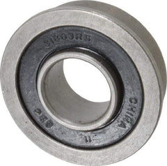 Value Collection - 1/2" Bore Diam, 1-1/8" OD, Double Seal Unground Retainer Type Radial Ball Bearing - With Flange, 1 Row, Round Bore, 691 Lb Dynamic Capacity - USA Tool & Supply