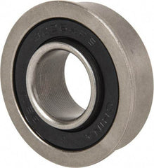 Value Collection - 5/8" Bore Diam, 1-3/8" OD, Double Seal Unground Retainer Type Radial Ball Bearing - With Flange, 1 Row, Round Bore, 915 Lb Dynamic Capacity - USA Tool & Supply