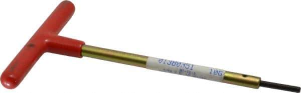 Made in USA - 9/64" Hex, T-Handle, Hex Key - 6" OAL, Chromalloy Steel, Inch System of Measurement - USA Tool & Supply