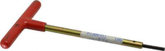Made in USA - 9/64" Hex, T-Handle, Hex Key - 6" OAL, Chromalloy Steel, Inch System of Measurement - USA Tool & Supply