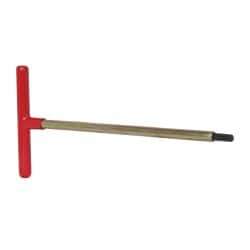 Made in USA - 5/16" Hex, T-Handle, Hex Key - 12" OAL, Chromalloy Steel, Inch System of Measurement - USA Tool & Supply