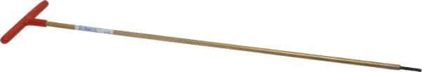 Made in USA - 1/8" Hex, T-Handle, Hex Key - 18" OAL, Chromalloy Steel, Inch System of Measurement - USA Tool & Supply