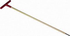 Made in USA - 9/64" Hex, T-Handle, Hex Key - 18" OAL, Chromalloy Steel, Inch System of Measurement - USA Tool & Supply