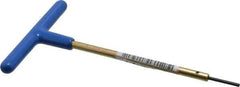 Made in USA - 2.5mm Hex, T-Handle, Hex Key - 6" OAL, Chromalloy Steel, Metric System of Measurement - USA Tool & Supply