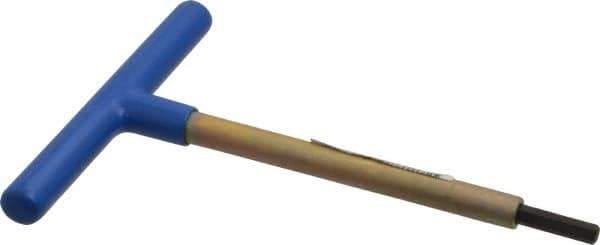 Made in USA - 6mm Hex, T-Handle, Hex Key - 6" OAL, Chromalloy Steel, Metric System of Measurement - USA Tool & Supply