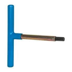 Made in USA - 10mm Hex, T-Handle, Hex Key - 6" OAL, Chromalloy Steel, Metric System of Measurement - USA Tool & Supply