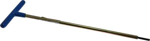 Made in USA - 4mm Hex, T-Handle, Hex Key - 12" OAL, Chromalloy Steel, Metric System of Measurement - USA Tool & Supply