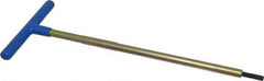 Made in USA - 6mm Hex, T-Handle, Hex Key - 12" OAL, Chromalloy Steel, Metric System of Measurement - USA Tool & Supply
