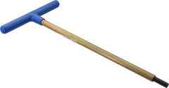 Made in USA - 8mm Hex, T-Handle, Hex Key - 12" OAL, Chromalloy Steel, Metric System of Measurement - USA Tool & Supply