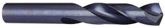 Interstate - 61/64" 118° Spiral Flute High Speed Steel Screw Machine Drill Bit - Oxide Finish, Right Hand Cut, 3-7/8" Flute Length, 5-7/8" OAL, Standard Point, Straight Shank - USA Tool & Supply