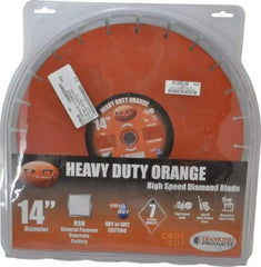 Core Cut - 14" Diam, 20mm Arbor Hole Diam, Wet & Dry Cut Saw Blade - Diamond-Tipped, Standard Round Arbor - USA Tool & Supply