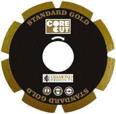 Core Cut - 4-1/2" Diam, 20mm Arbor Hole Diam, Wet & Dry Cut Saw Blade - Diamond-Tipped, Standard Round Arbor - USA Tool & Supply