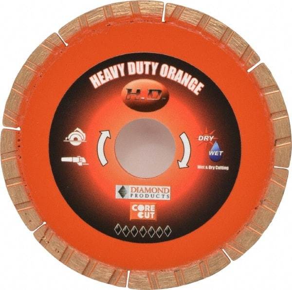 Core Cut - 4" Diam, 20mm Arbor Hole Diam, Wet & Dry Cut Saw Blade - Diamond-Tipped, Standard Round Arbor - USA Tool & Supply