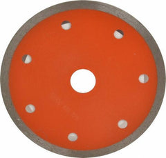 Core Cut - 4" Diam, 5/8" Arbor Hole Diam, Wet & Dry Cut Saw Blade - Diamond-Tipped, Standard Round Arbor - USA Tool & Supply