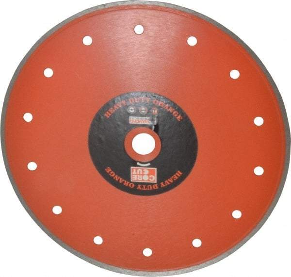 Core Cut - 8" Diam, 5/8" Arbor Hole Diam, Wet & Dry Cut Saw Blade - Diamond-Tipped, Standard Round Arbor - USA Tool & Supply