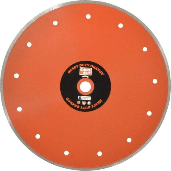 Core Cut - 10" Diam, 5/8" Arbor Hole Diam, Wet & Dry Cut Saw Blade - Diamond-Tipped, Standard Round Arbor - USA Tool & Supply