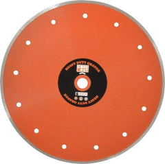 Core Cut - 10" Diam, 5/8" Arbor Hole Diam, Wet & Dry Cut Saw Blade - Diamond-Tipped, Standard Round Arbor - USA Tool & Supply