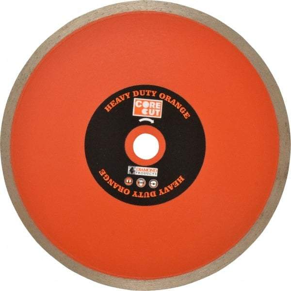 Core Cut - 7" Diam, 5/8" Arbor Hole Diam, Wet & Dry Cut Saw Blade - Diamond-Tipped, Standard Round Arbor - USA Tool & Supply