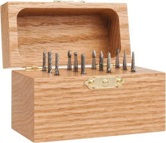 SGS Pro - 12 Piece, 1/8" Shank Burr Set - Tungsten Carbide - USA Tool & Supply