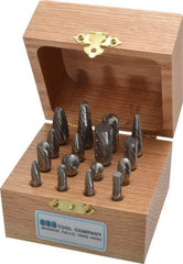 SGS Pro - 16 Piece, 1/4" Shank Burr Set - Tungsten Carbide - USA Tool & Supply