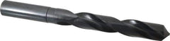 Interstate - 1-1/4", 118° Point, Spiral Flute, High Speed Steel Taper Length Drill Bit - Oxide Finish, 7-7/8" Flute Length, 12-1/2" OAL - USA Tool & Supply
