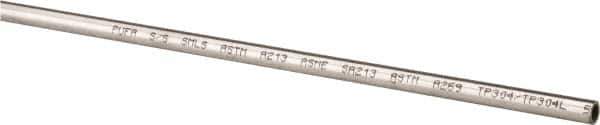 Value Collection - 6' Long, 5/16" OD, 304 Stainless Steel Tube - 0.035" Wall Thickness - USA Tool & Supply