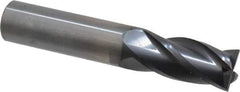 OSG - 5/8", 1-1/4" LOC, 5/8" Shank Diam, 3-1/2" OAL, 4 Flute, Solid Carbide Square End Mill - Single End, TiAlN Finish, Spiral Flute, 30° Helix, Centercutting, Right Hand Cut, Right Hand Flute, Series 404 - USA Tool & Supply