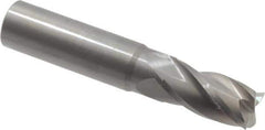 OSG - 11/16", 1-3/8" LOC, 3/4" Shank Diam, 4" OAL, 4 Flute, Solid Carbide Square End Mill - Single End, Uncoated, Spiral Flute, 30° Helix, Centercutting, Right Hand Cut, Right Hand Flute, Series 404 - USA Tool & Supply
