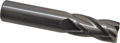 OSG - 3/4", 1-1/2" LOC, 3/4" Shank Diam, 4" OAL, 4 Flute, Solid Carbide Square End Mill - Single End, Uncoated, Spiral Flute, 30° Helix, Centercutting, Right Hand Cut, Right Hand Flute, Series 404 - USA Tool & Supply