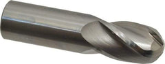 OSG - 1" Diam, 1-1/2" LOC, 4 Flute Solid Carbide Ball End Mill - Uncoated, Single End, 4" OAL, 1" Shank Diam, Spiral Flute - USA Tool & Supply
