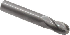 OSG - 9/16" Diam, 1-1/8" LOC, 4 Flute Solid Carbide Ball End Mill - Uncoated, Single End, 3-1/2" OAL, 9/16" Shank Diam, Spiral Flute - USA Tool & Supply