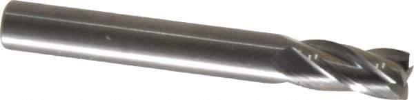 OSG - 1/4", 1/2" LOC, 1/4" Shank Diam, 2" OAL, 4 Flute, Solid Carbide Square End Mill - Single End, Uncoated, Spiral Flute, 30° Helix, Centercutting, Right Hand Cut, Right Hand Flute, Series 414 - USA Tool & Supply