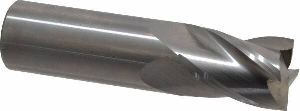 OSG - 3/4", 1" LOC, 3/4" Shank Diam, 3" OAL, 4 Flute, Solid Carbide Square End Mill - Single End, Uncoated, Spiral Flute, 30° Helix, Centercutting, Right Hand Cut, Right Hand Flute, Series 414 - USA Tool & Supply