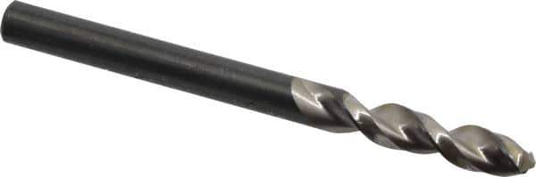 Walter-Titex - #10 130° Parabolic Flute Vanadium High Speed Steel Screw Machine Drill Bit - Bright Finish, Right Hand Cut, 1-1/32" Flute Length, 2-7/16" OAL, Split Point, Straight Shank - USA Tool & Supply