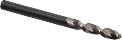 Walter-Titex - #10 130° Parabolic Flute Vanadium High Speed Steel Screw Machine Drill Bit - Bright Finish, Right Hand Cut, 1-1/32" Flute Length, 2-7/16" OAL, Split Point, Straight Shank - USA Tool & Supply