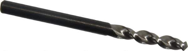 Walter-Titex - #22 130° Parabolic Flute Vanadium High Speed Steel Screw Machine Drill Bit - Bright Finish, Right Hand Cut, 7/8" Flute Length, 2-5/32" OAL, Split Point, Straight Shank - USA Tool & Supply