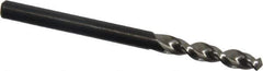 Walter-Titex - #22 130° Parabolic Flute Vanadium High Speed Steel Screw Machine Drill Bit - Bright Finish, Right Hand Cut, 7/8" Flute Length, 2-5/32" OAL, Split Point, Straight Shank - USA Tool & Supply