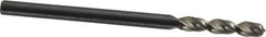Walter-Titex - #36 130° Parabolic Flute Vanadium High Speed Steel Screw Machine Drill Bit - Bright Finish, Right Hand Cut, 5/8" Flute Length, 1-13/16" OAL, Split Point, Straight Shank - USA Tool & Supply
