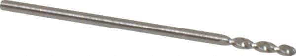 Walter-Titex - #59 130° Parabolic Flute Vanadium High Speed Steel Screw Machine Drill Bit - Bright Finish, Right Hand Cut, 0.236" Flute Length, 1-1/32" OAL, Split Point, Straight Shank - USA Tool & Supply