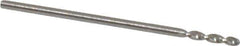 Walter-Titex - #59 130° Parabolic Flute Vanadium High Speed Steel Screw Machine Drill Bit - Bright Finish, Right Hand Cut, 0.236" Flute Length, 1-1/32" OAL, Split Point, Straight Shank - USA Tool & Supply