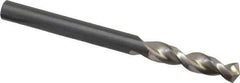Walter-Titex - 0.2008" 130° Parabolic Flute Vanadium High Speed Steel Screw Machine Drill Bit - Bright Finish, Right Hand Cut, 1-1/32" Flute Length, 2-7/16" OAL, Split Point, Straight Shank - USA Tool & Supply