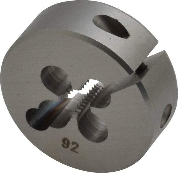 OSG - #10-32 UNF Thread, 1" Outside Diam High Speed Steel Round Die - 3/8" Thick, Right Hand Thread, Adjustable - Exact Industrial Supply