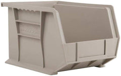 Akro-Mils - 50 Lb. Load Capacity, 10-3/4" Deep, Gray Polymer Hopper Stacking Bin - 7" High x 8-1/4" Wide x 10-3/4" Long - USA Tool & Supply