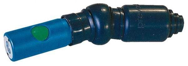 Prevost - 1/4 Female NPT European High Flow Pneumatic Hose Free Angle Ball Swivel Coupling (with Boot) - Composite, 7.2mm Body Diam - USA Tool & Supply