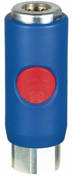Prevost - 1/4 Female NPT Tru-Flate Automotive Pneumatic Hose Coupler - Composite, 3/8" Body Diam - USA Tool & Supply